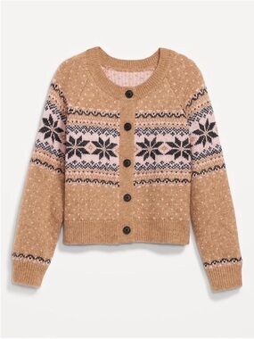 Old Navy Holiday Fair Isle Cardigan Sweater